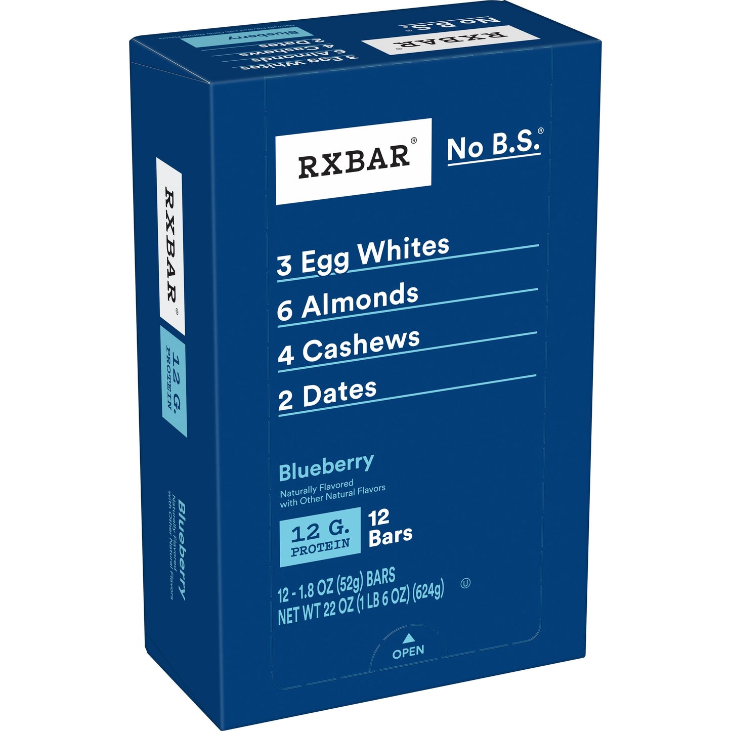 RXBAR Blueberry Protein Bar, Case of 12, 1.83 oz.
