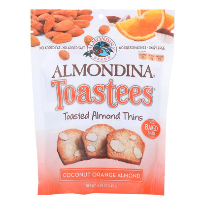 Almondina Toasted Almond Thins, Coconut Orange Almond, 5.25 Oz. - Case of 12