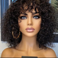 10A Water Wave Bob Wig with Bangs | Peruvian Human Hair | Breathable & Natural | Easy Wear