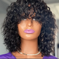 10A Water Wave Bob Wig with Bangs | Peruvian Human Hair | Breathable & Natural | Easy Wear