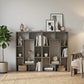 7-Tier Cube Bookshelf, Tall Narrow Bookcase for Small Spaces