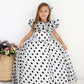 Orchid Black and White Party Dress