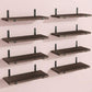 Wood Wall Shelves 15.8” with Metal Brackets – Rustic Floating Shelves | 5/8 Pack
