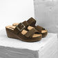 Amara by LEON- Women’s Leather Sandals- Adjustable Comfort Sandals with Gel-Insole