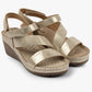 Kiara by LEON- Women’s Leather Platform Heel Sandals- Gel Insole & Adjustable Strap