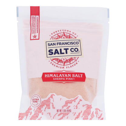 Himalayan Pink Salt Fine Grain, 1 lb Bag, 6-Pack by San Francisco Salt Co.