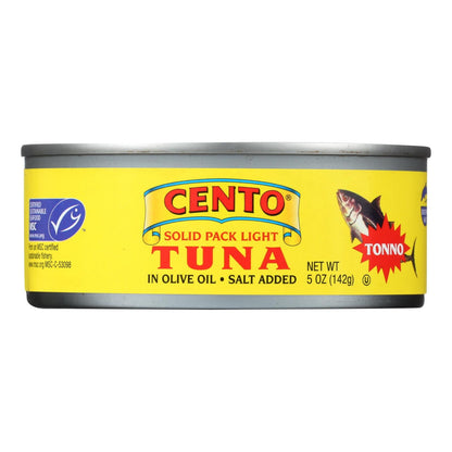 Cento Solid Pack Light Tuna - Cento Tonno - 5 Oz., Case of 24