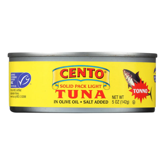Cento Solid Pack Light Tuna - Cento Tonno - 5 Oz., Case of 24