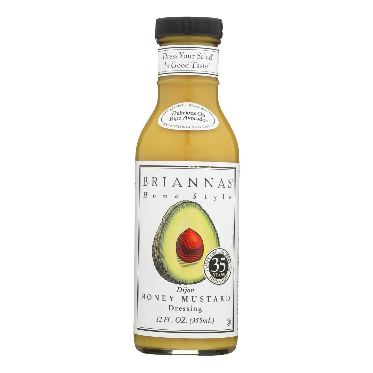 Brianna's Dijon Honey Mustard Salad Dressing - 6 Pack of 12 Fl Oz Bottles