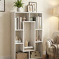 7-Tier Cube Bookshelf, Tall Narrow Bookcase for Small Spaces