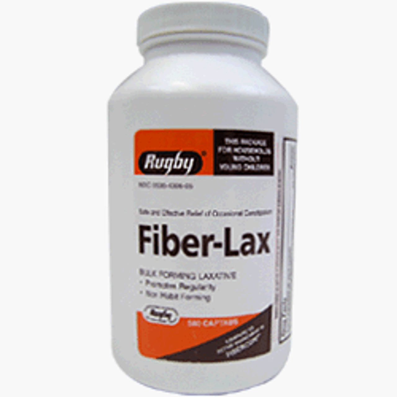 Rugby Fiber-Lax Tablets (Calcium Polycarbophil 625 mg), 500 Count