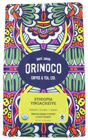 Ethiopian Yirgacheffe Whole Bean Coffee - 12 Oz by Orinoco Coffee & Tea Ltd (Case of 6)