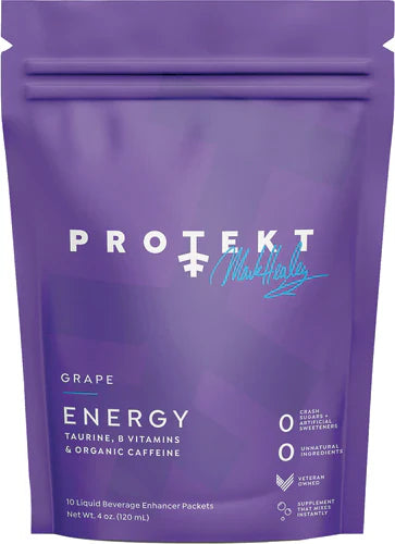 Protkt LQ Grape Energy Packs, 10-Count (6-Pack Case, 4 Fl Oz Each)