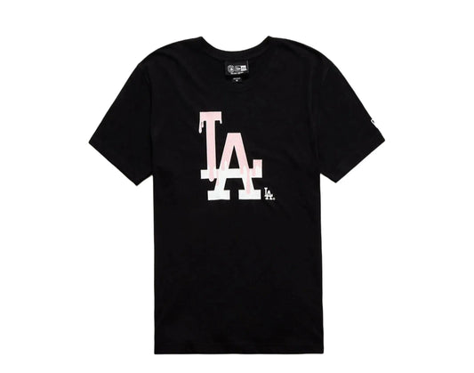 New Era Los Angeles Dodgers Team Drip World Series Men T-Shirt Black/Pink