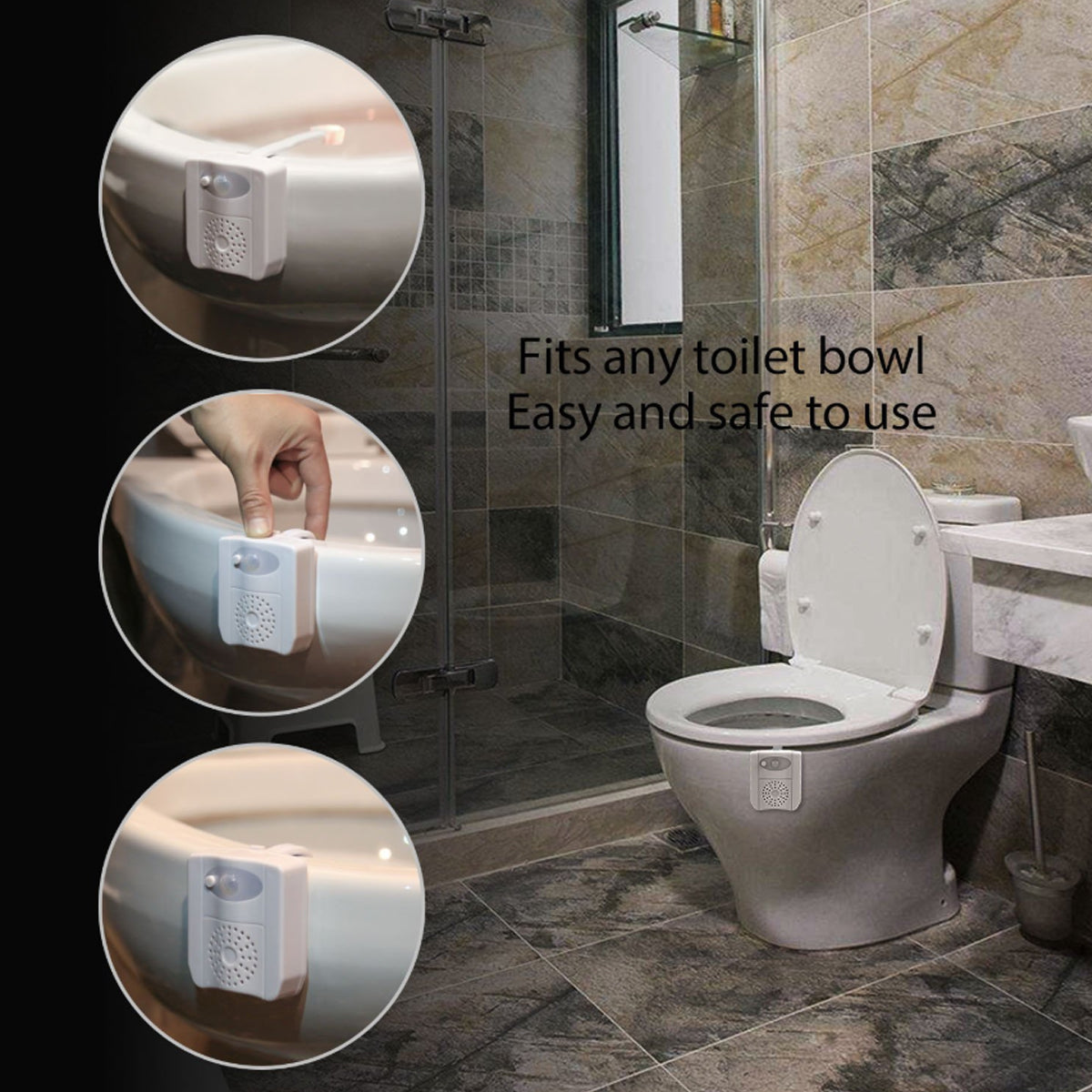 CLEAN BOWL UV Sanitizing Light For Germ Free Toilets With LED Motion Light by VistaShops