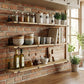 Wood Wall Shelves 15.8” with Metal Brackets – Rustic Floating Shelves | 5/8 Pack
