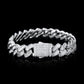 12mm Baguette CZ Mens Cuban Link Bracelet in White Gold by Bling Proud | Urban Jewelry Online Store