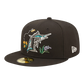 New Era Florida Marlins Watercolor Floral Men Fitted Hat Black