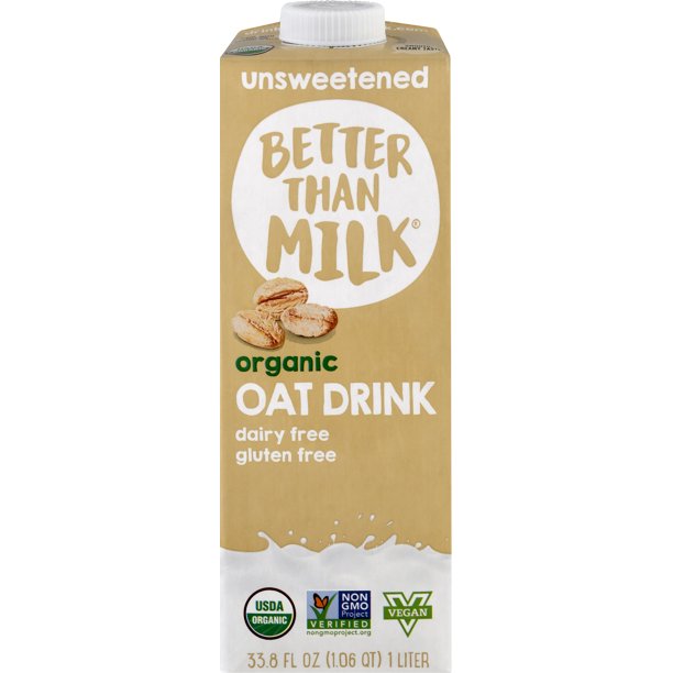 Better Than Milk Unsweetened Oat Drink - 33.8 Fl Oz (Pack of 6)