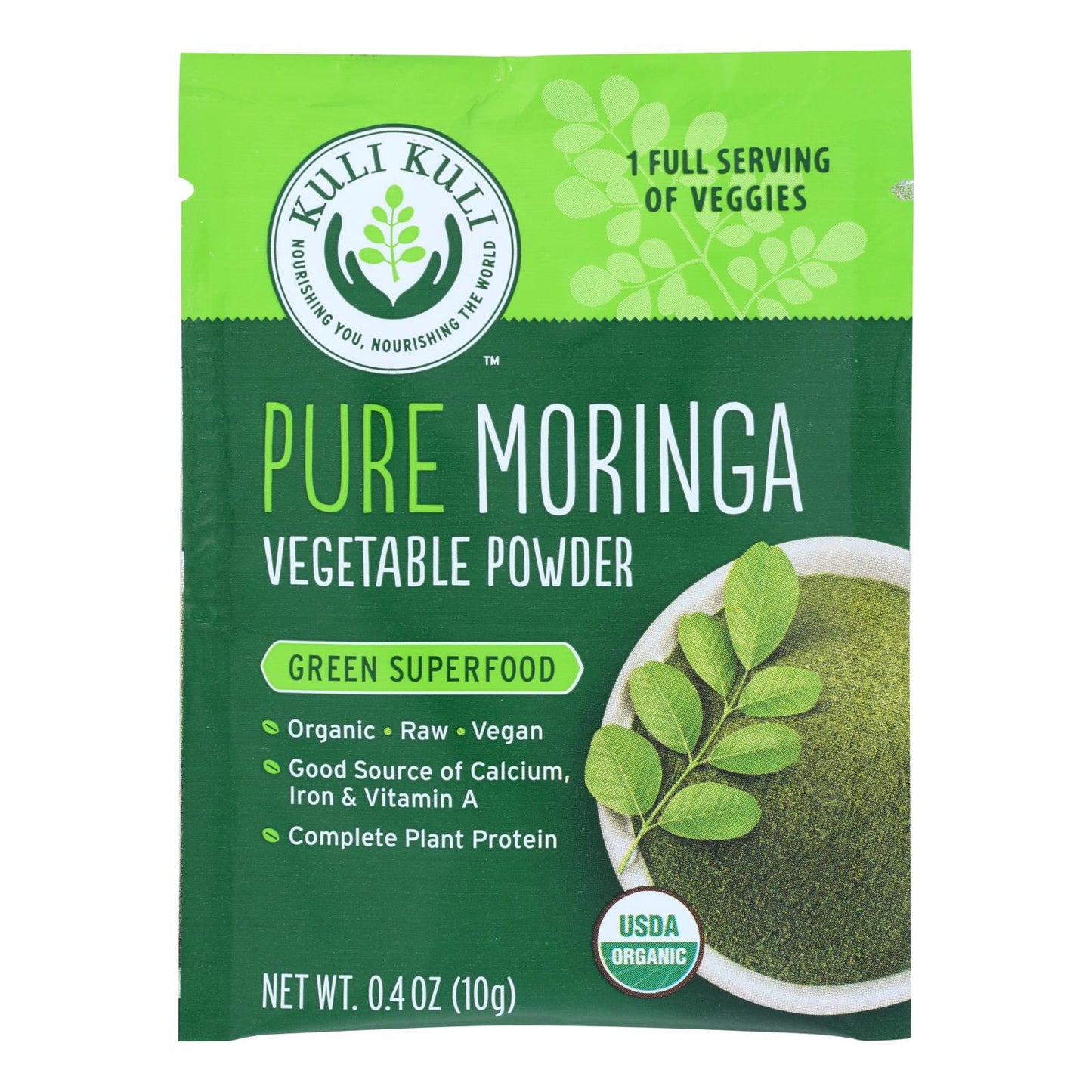 Kuli Pure Moringa Vegetable Powder - 20 x 0.4 Oz. Packs