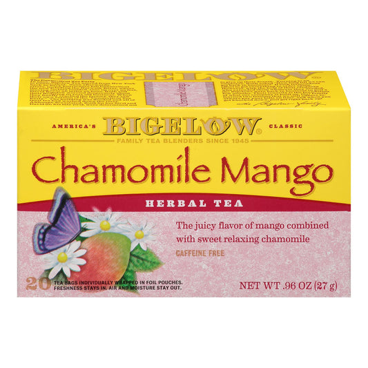 Bigelow Tea Chamomile Mango Flavor, 6 Pack of 20 Tea Bags