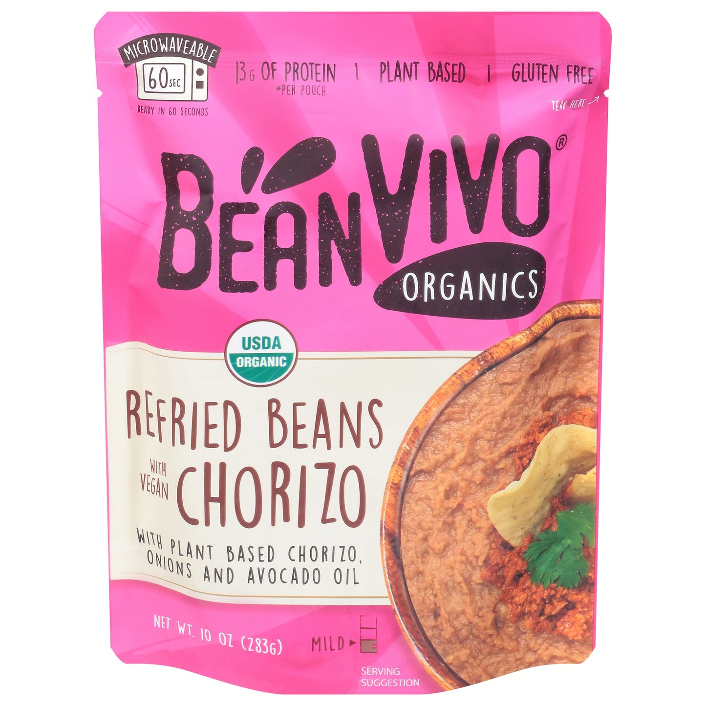 Bean Vivo Refried Beans with Chorizo Flavor - (Pack of 6 - 10 Oz)