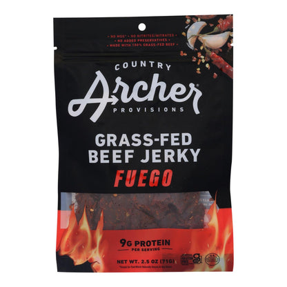 Country Archer Beef Crushd Red Pepper Jerky Bites - 2.5 Oz Each (Case of 12)