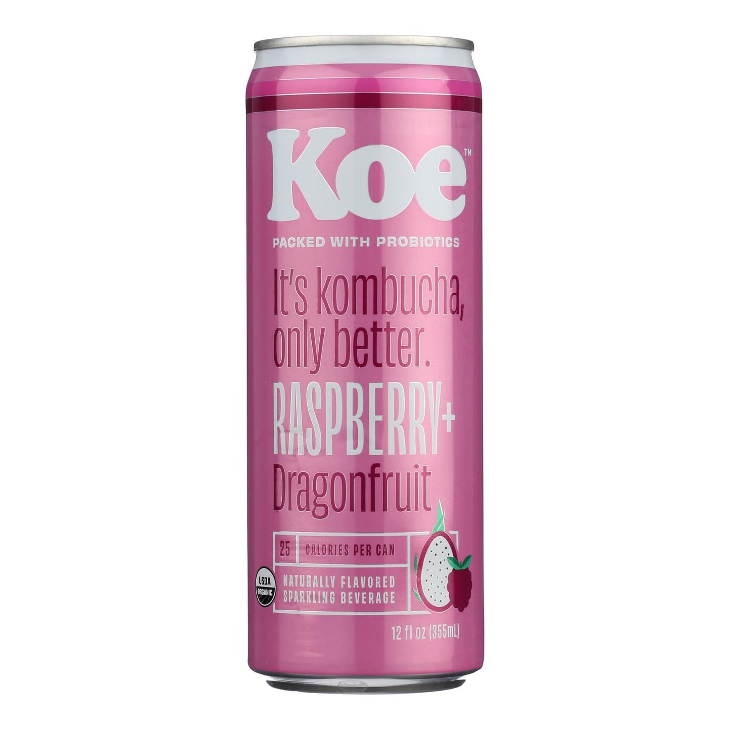 Koe Raspberry Dragonfruit Kombucha - 12 FZ Pack
