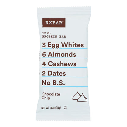 Rx Bar Protein Bar, Chocolate Chip, 1.83 oz., Case of 12