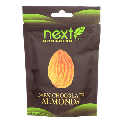 Next Organics Organic Dark Chocolate Almonds 4 Oz. (Case of 6)