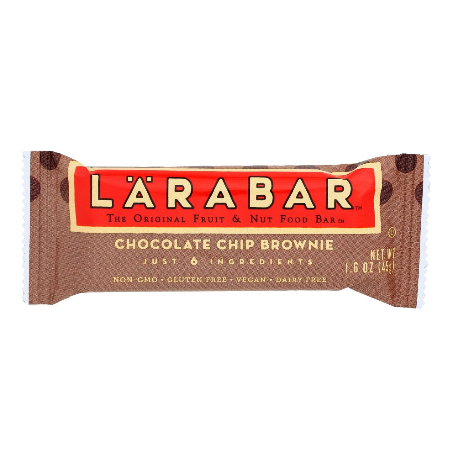 Larabar Chocolate Chip Brownie Bites - Case of 16 - 1.6 Oz