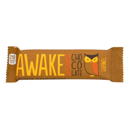 Awake Chocolate Caffeine Caramel Chocolate Bar - 1.55 Oz. (Pack of 12)
