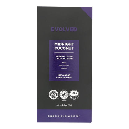 Midnight Coconut Dark Chocolate Bar - 2.5 Oz. - 8 Pack