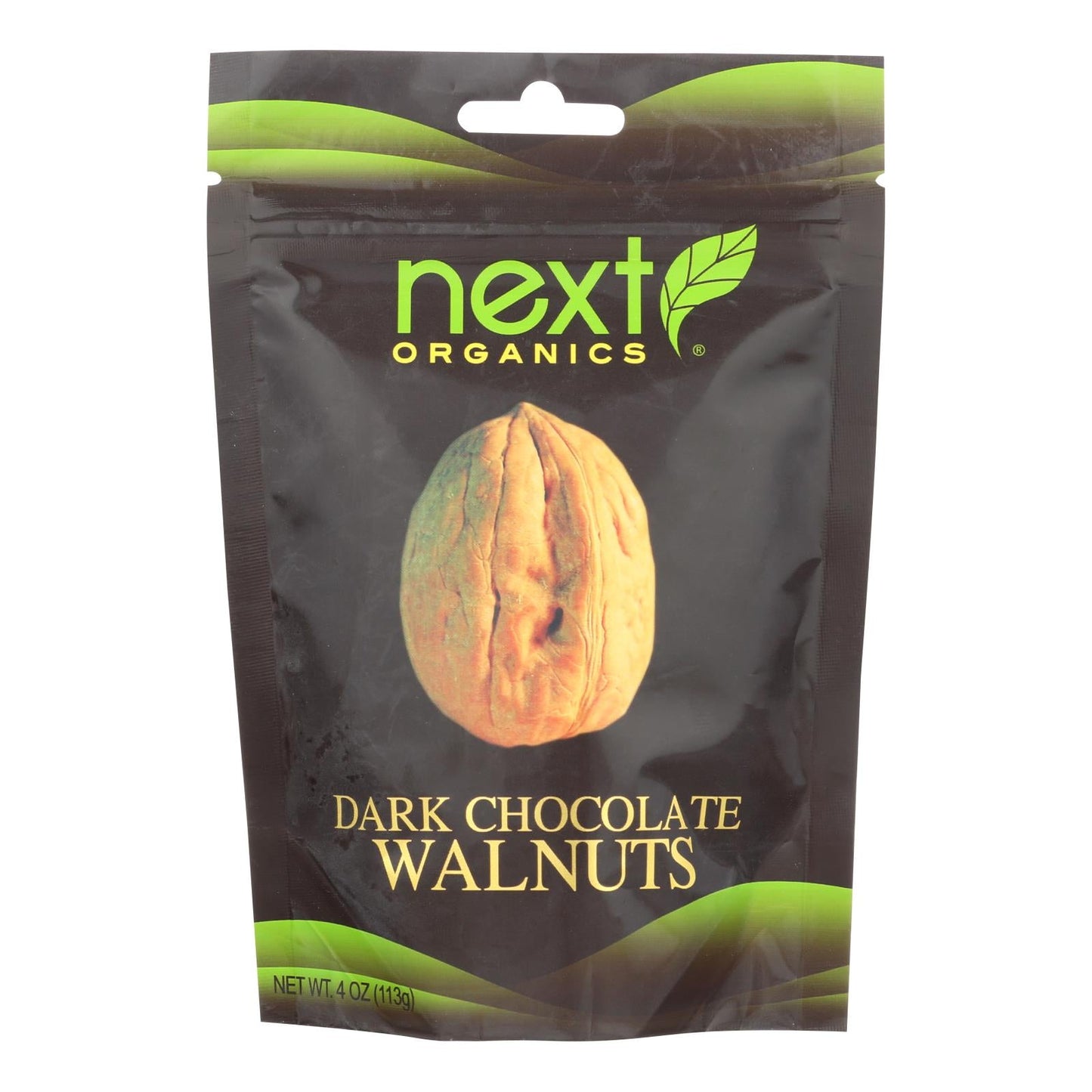 Next Organics Dark Chocolate Walnuts - Case of 6 - 4 Oz Bags