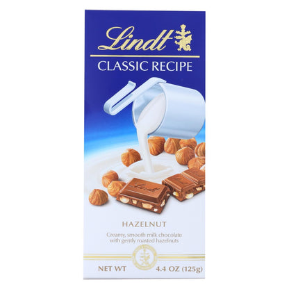 Lindt Bar Classic Hazelnut - 4.4 Oz (Case of 12)