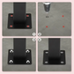 Outdoor Stair Handrail for 1–4 Steps, Adjustable Black Steel Railing