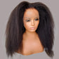 13x4 Kinky Straight Lace Front Wig | Glueless | Brazilian Virgin Hair | Pre-Plucked with Baby Hair