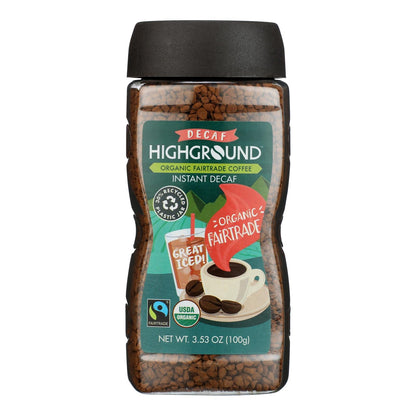 Highground Decaf Instant Coffee, 3.53 Oz (Pack of 6)