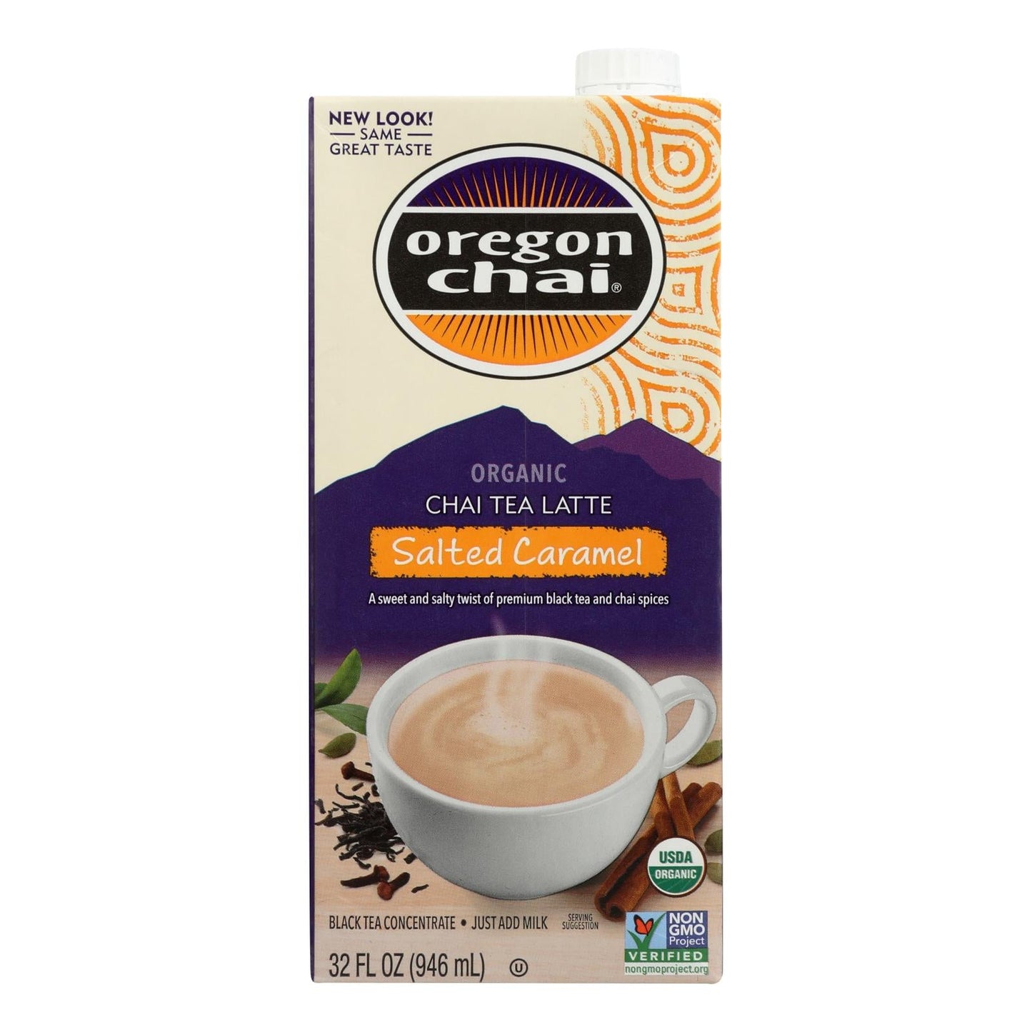 Oregon Chai Tea Latte Concentrate - Salted Caramel - 6 Pack (192 Fl Oz Total)