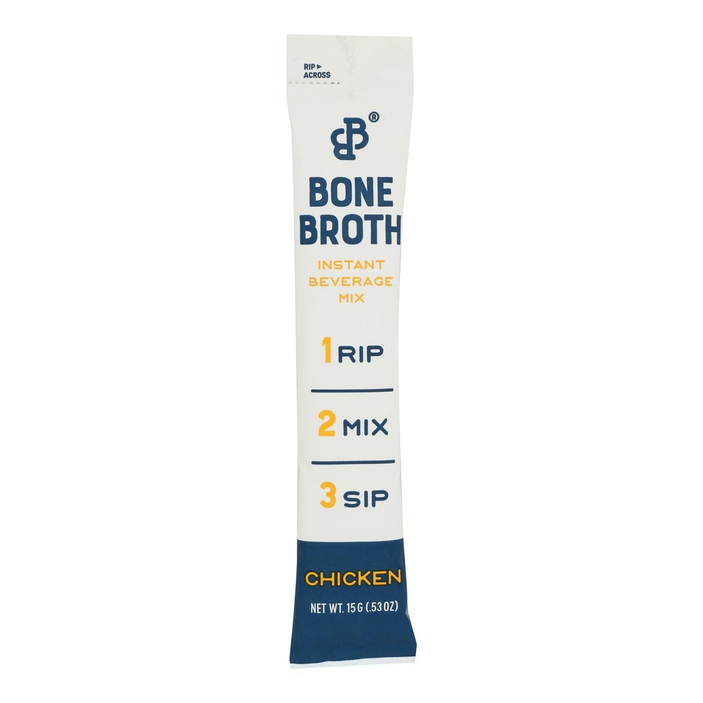 Bare Bones Broth Instant Chicken Bone Broth Sticks - 8 Pack - 0.53 Ounces
