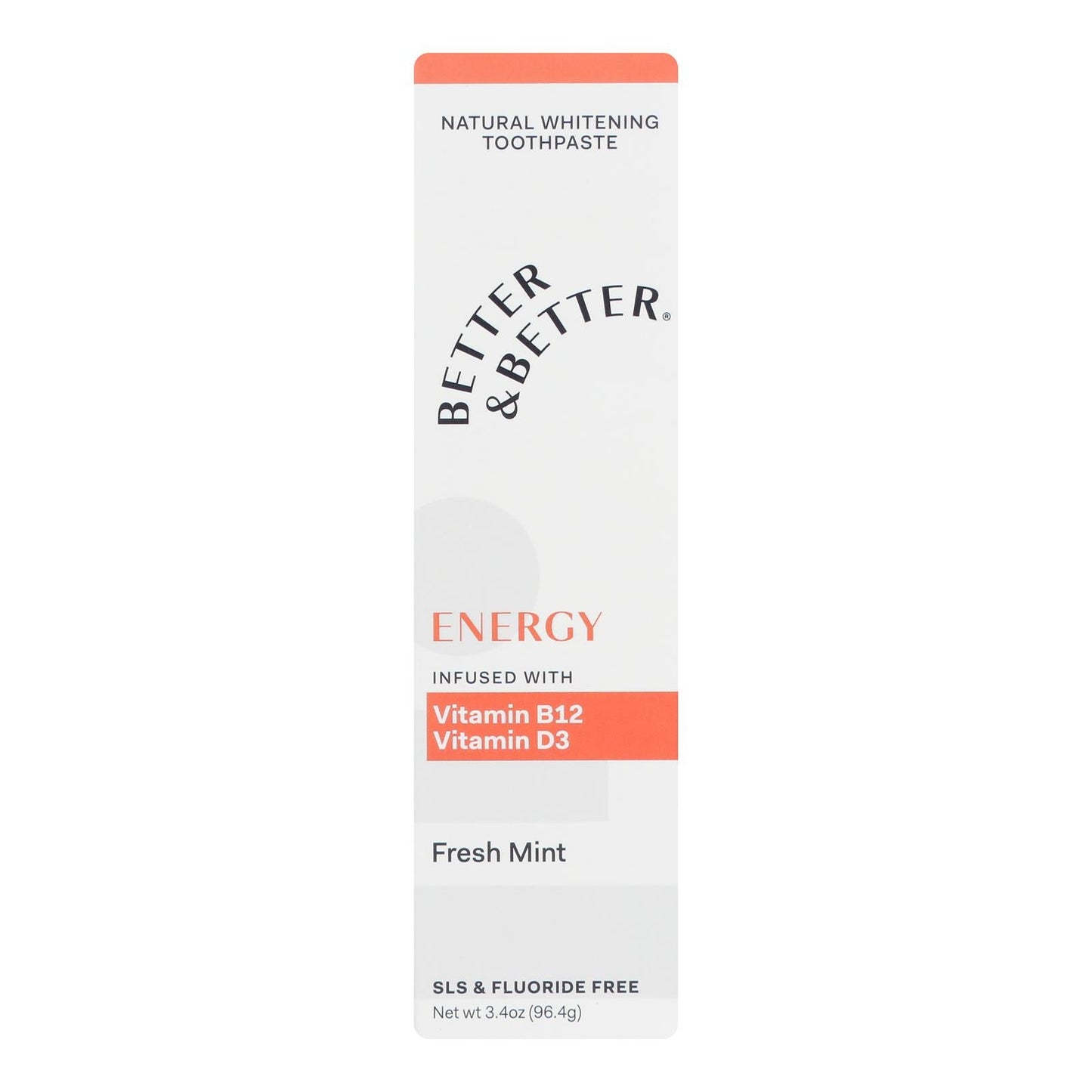 Better & Better Energy Fresh Mint Toothpaste - 3.4 Fl. Oz.
