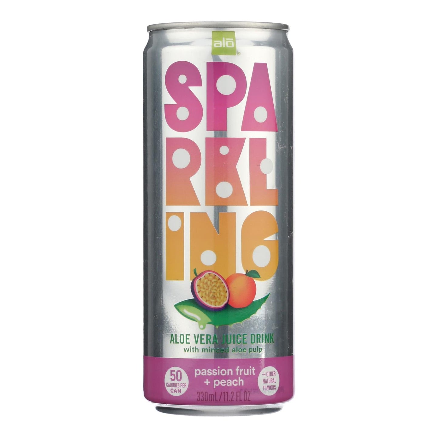 Aloe Vera Sparkling Passionfruit Peach Drink - 12 Pack x 11.2 Fl Oz