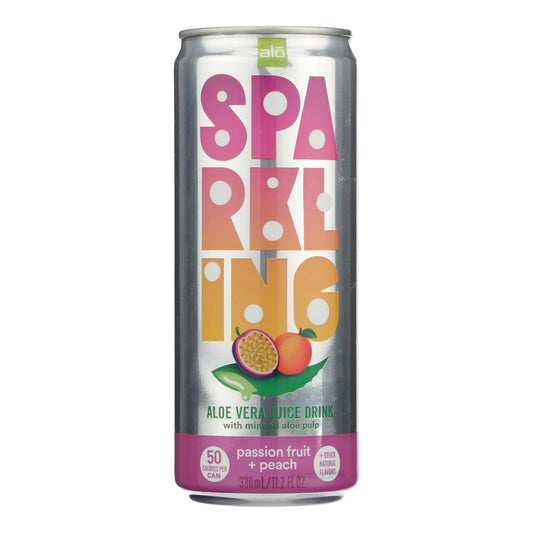 Aloe Vera Sparkling Passionfruit Peach Drink - 12 Pack x 11.2 Fl Oz