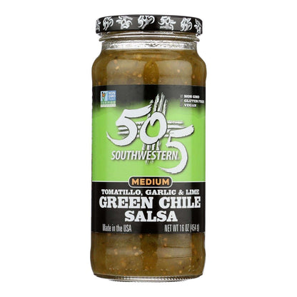 505 Southwestern Green Chili Tomatillo Salsa - 16 Fl Oz Jars (Case of 12)