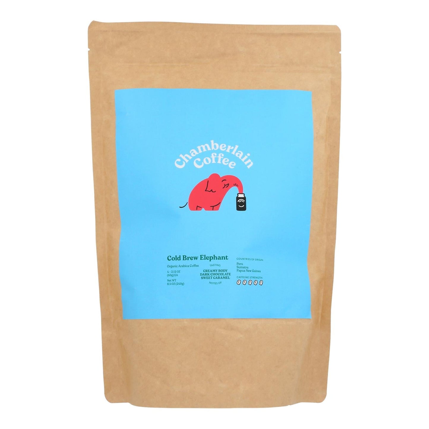 Chamberlain Coffee Organic Cold Brew Elephant, 8.5 oz Case