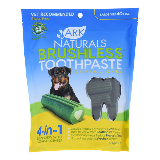Ark Naturals Plaque Attack Brushless Toothpaste Chew, Large, 18 Oz