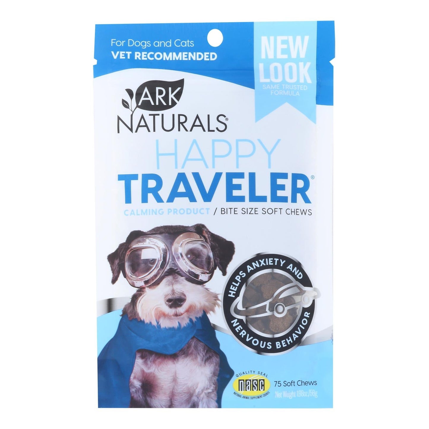 Ark Naturals Happy Traveler Calming Dog & Cat Chew - 6 Pack
