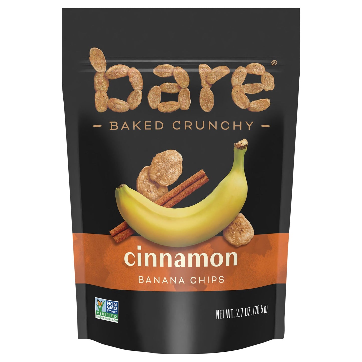 Bare Fruit Cinnamon Banana Chips - 2.7 Oz Pack of 12