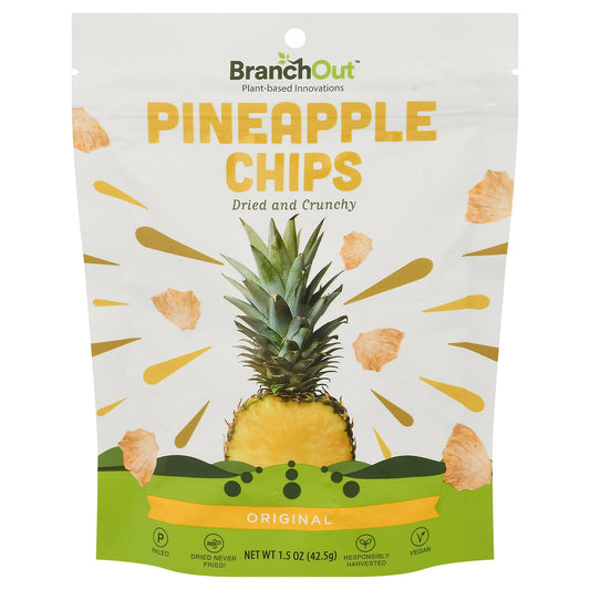 Branchout Chips Pineapple, 1.5 Oz Case of 8