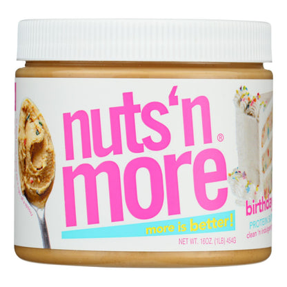 Birthday Cake Peanut Butter Spread by Nuts And More - 15 Oz - Pack of 6